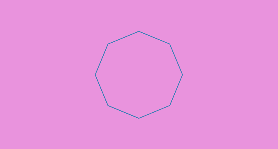 An octagon outline